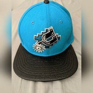San Antonio Spurs Original Teal Leather Strapback Pro Standard NBA Cap Vintage